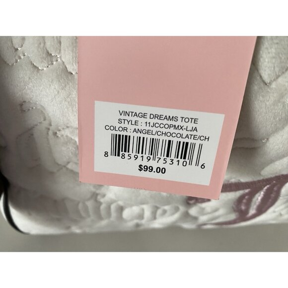 Juicy Couture Angel Chocolate & Cream Vintage Dreams Daydreamer Tote Bag NEW - Picture 6 of 16